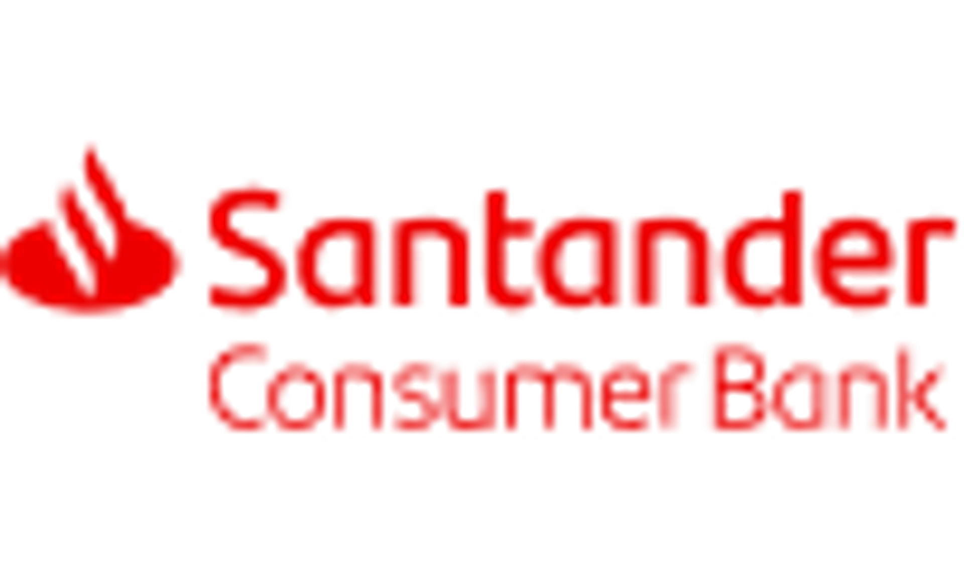 Santander consumer bank logga i röd färg
